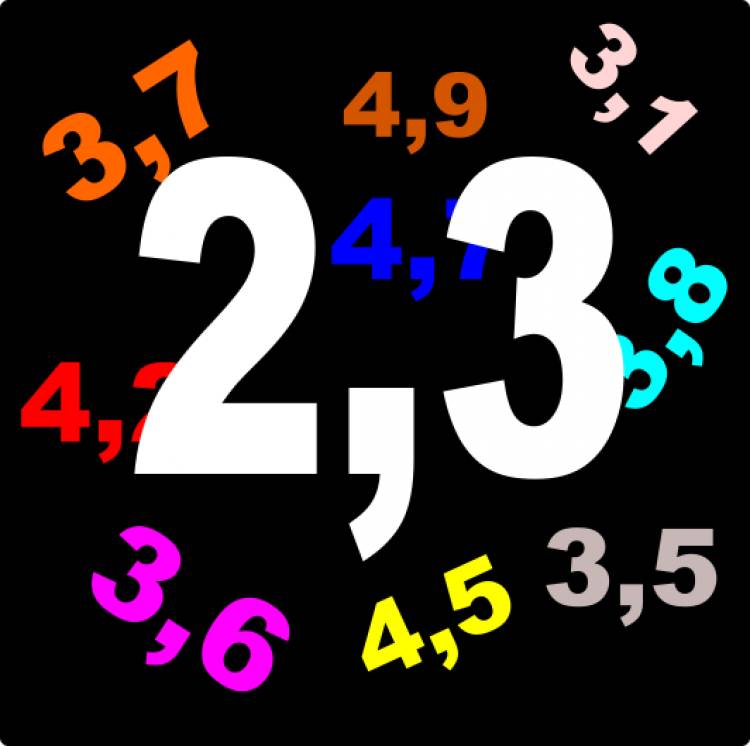 DOS PUNTO TRES POR CIENTO